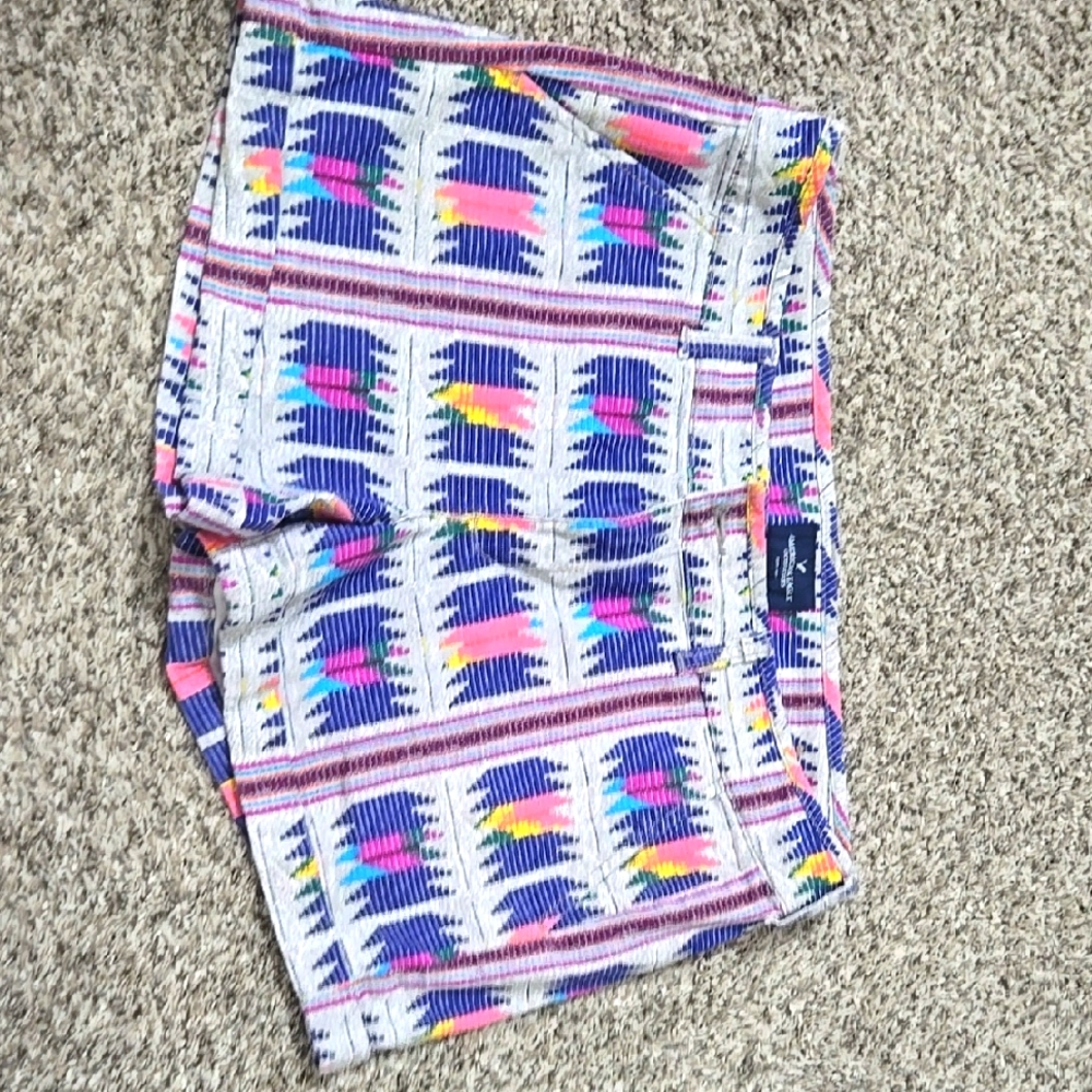 American Eagle Colorful Patterned Women's Shorts 10